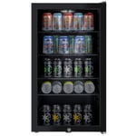 electriQ 98 Litre Drinks Fridge - Black