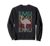 Vintage Emu Retro 70s 80s Funny Emu Sweatshirt