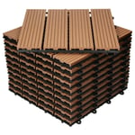 ECD Germany WPC terrassplattor 30x30 cm 33-delars besparingssats för 3m ²