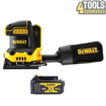 DeWalt DCW200 18V Brushless Sheet Orbital Palm Sander 115mm With 1 x 4Ah Battery