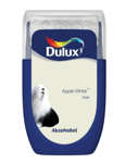 DULUX Light Green Tester Paint 30ml Apple White Matt Touch Up Colour Mini Roller