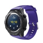 Huawei Watch 2 Kuvioitu Silikooni Vaihdettava Sport Kellon Ranneke - Violetti