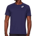 Asics M Knit Mens Running Top Navy Short Sleeve Run Ventilated Jogging T-Shirt