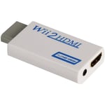 Wii till HDMI-omvandlare 1080P för Full HD-enhet Wii HDMI-adapter med 3,5 mm ljudjack och HDMI-utgång kompatibel