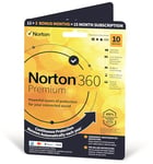 Norton 360 Premium 2024 Antivirus software for 10 Devices, 15 Months subscription|Premium|10 Device|15 Months|PC|Download