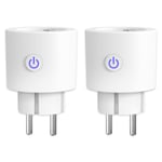 Alexa Prise Connectee Wifi 16A 3680W Mesure De Consommation Electrique Compatible Avec Google Home,Contrôle Vocal,Contrôle A Distance,Fonction De Temps