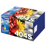 Coloran 404C CLT-P404C Pack de 4 Toner Compatible pour Toner Samsung C480W pour Samsung Xpress C483W C430W C480FW C430 C480 C480FN CLT-K404S CLT-C404S CLT-M404S CLT-Y404S Noir,Cyan, Jaune, Magenta