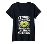 Womens Tennis The Only Sport Where Love Means Nothing V-Neck T-Shirt