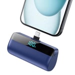 Feob Batterie Externe 5200mAh pour iPhone 15 Series, PD Charge Rapide USB C Power Bank avec Écran LCD Chargeur Portable Compatible avec iPhone 15 Plus/15 Pro/15 Pro Max, Samsung S24/23,etc. - Bleu