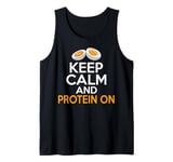 Keep Calm and Protein On Weight Lifting Tank Top