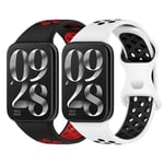 WindRen 2 Pièces Bracelet pour Redmi Watch 4/Xiaomi Mi Band 8 Pro, Bracelet Redmi Watch Fitness Bande de Remplacement en Silicone Sangles Extensible Compatible avec Xiaomi Mi Band 8 Pro/Redmi Watch 4