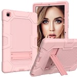 Samsung Tab A7 10.4 T505/T500/T507/T505N 2020 Coque de Protection Rigide Hybride Triple Couche Softshell pour Tablette Apple (Or Rose)