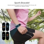 New M5 Waterproof Smart Bracelet Touch Screen Step Counting Sports Band Watch Bl