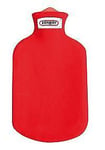 Sanger 2 Litre Hot Water Bottle With Red Comfortable Removable Fleece Cover