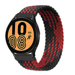 Bracelet de Sport pour Samsung Galaxy Watch 3 45mm / Glaxy Watch 46mm / Gear S3 Frontier Classic, Bracelet en Nylon pour Huawei Watch 3/3 Pro/GT / GT2 / Gt3, noir rouge, 22mm-XXS