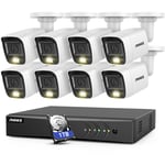 Annke - 8CH Kits de vidéosurveillance 5 en 1 dvr 82MP Smart ir 82MP Micro intégré étanche surveillance à distance système de caméra de