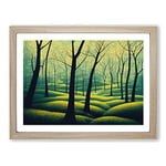 Fine Spring Forest H1022 Framed Print for Living Room Bedroom Home Office Décor, Wall Art Picture Ready to Hang, Oak A3 Frame (46 x 34 cm)