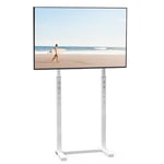 Floor TV Stand Tall with Bracket Mount 32-65 Inch LCD LED Free Standing White