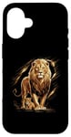 Coque pour iPhone 16 Roi animal Lion pour les amateurs de lions et les fans de lions