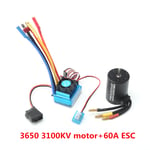 3650 Brushless Motor 3100KV With 60A Brushless ESC For 1/8 1/10 RC Car ACC P0K9