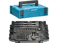 Makita Sds Drill Bit Set + Chisings 17 Pcs In Makpac Case