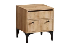 Nightstand Eik - Sengebord & nattbord Svart,Natur