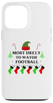 iPhone 13 Pro Max Most Likely To Watch Football Family Santa Elf Hat Case