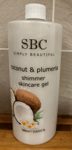 SBC Coconut & Plumeria Shimmer  Skincare Gel  Size 1000ml