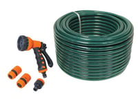 Faithfull PVC Garden Hose 50m with Fittings & Spray Gun FAIHOSE50AV