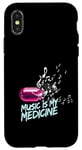 Coque pour iPhone X/XS Music is my Medicine for Music Lovers for a Music Lover