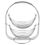 Fruktkorg med Två Korgar - Förkromat Stål