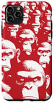 Coque pour iPhone 11 Pro Max Décoration murale en mosaïque solide avec singes ensemble