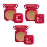 Rimmel Lasting Finish Buildable Powder Foundation 10g - 008 Soft Beige x3