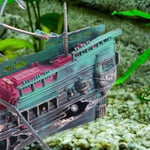 Grand Aquarium Décoration Bateau en Plastique Ship Air Split Shipwreck Fish Tank Décor c