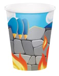 Dragons Paper Party Cups x 8 Pack, 260ml