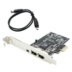 Carte PCIe FIREWIRE 400 IEEE 1394 avec 6 broches, fonctionne avec windows 7 MAC OS, PCI-E à 1394 a b avec câble Nipseyteko