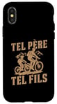 Coque pour iPhone X/XS Tel père tel fils accessoire amateur Vélo VTT humour