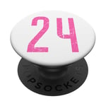 numéro vintage #24 Numéro universitaire sport PopSockets PopGrip Interchangeable