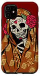 iPhone 11 Dia De Los Muertos Day of The Dead Mara De Flor Sugar Skull Case