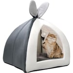 Missdong - Niche pour Chat avec Lavable Oreiller Confortable Lit pour Animaux de Compagnie Tente pour Chat Panier Chat Maison Chat Interieur avec Une