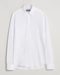 Canali Slim Fit Stretch Piquet Shirt White