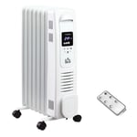 1500W Portable Oil-Filled Radiator Heater with Digital Control & Timer