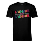 T-Shirt Homme Col Rond L'amour C'est L'amour Lgbtq+ Gay Lesbien Pride