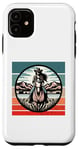 iPhone 11 Cowgirl horseback western field mountains sky clouds western Case