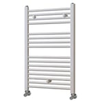 Kibath L305474 Sèche-serviettes radiateur pour intégrer dans circuit d'eau chaude, tubes en acier avec finition laquée en blanc 800 x 500 Compatible avec un filet de chauffage standard.