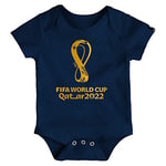 FIFA Official World Cup 2022 Logo Baby Grow, Baby's, Navy, 0-3 Months/Newborn