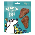 Lily’s Kitchen Fabriqué à partir d’ingrédients naturels Paquet de friandises Mini Jerky de délicieux Canard pour Chiens de Petite, Moyenne et Grande Taille 8 x 70g