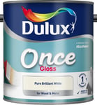 Dulux Once Gloss Pure Brilliant White - Wood & Metal Paint  2.5L