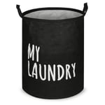 Laundry Basket Storage Hamper Dirty Clothes Bag Black
