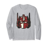 Transformers Optimus Prime Big Head Japanese Style Logo Manche Longue